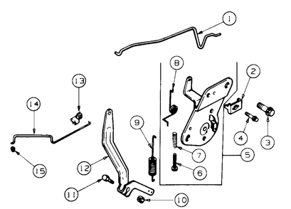 Engine Controls Diagram and Parts List for 4815F-PRO 556C465M100 Cub Cadet Lawn Mower